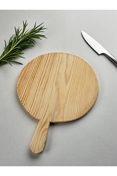 maraşçarşısı Pizza Bazlama Ve Hamur Tahtası Kulplu El Yapımı 28 cm