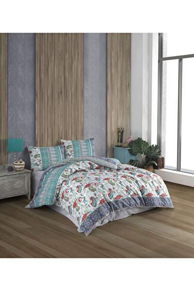 Bikaya Home طقم غطاء لحاف مزدوج من كريستال رانفورس |   100% قطن |   57 تيل |   4 قطع |   صندوق فاخر