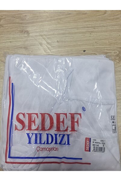Sedef İnce ip askılı Düz Beyaz Atlet 5 Beden