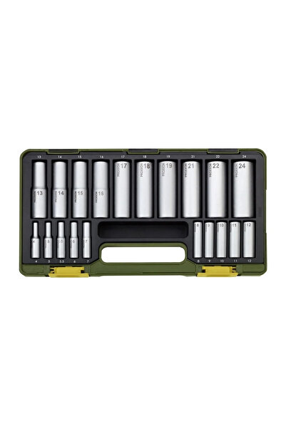 JollyMag Special Long Socket Wrench Set, Proxxon 23292, 20 Pieces