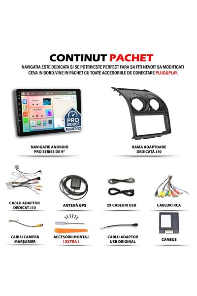 MaxTech Navigatie Nissan Qashqai J10 (2006-2013) dedicata, CANBUS Inclus, 2 GB Ram 32 GB Rom