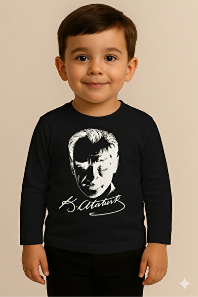 Nacar Çocuk Unisex Uzun Kol Atatürk Baskılı 10 Kasım&29 Ekim&23 Nisan Gösteri...