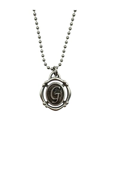 Herşey Nota G Letter Antique Unisex Necklace – Personal, Elegant, and Original Design