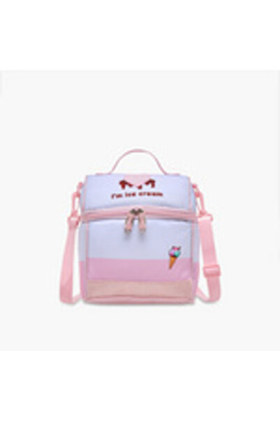 Sensation Lunch Bag with Ice Cream Prints and Zipper Closure by