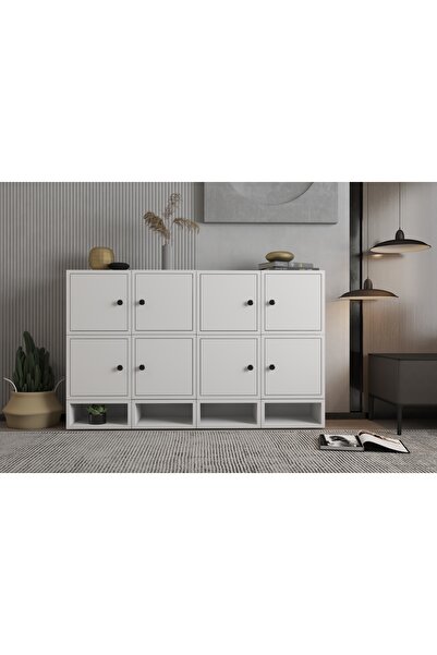 nettrends.net the new trend of shopping Modern 8 Kapaklı Ofis Dolabı Alt Rafl...