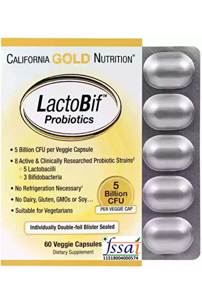 California Gold Nutrition California Gold LactoBif 5, Probiotics 5 Lactobacil...