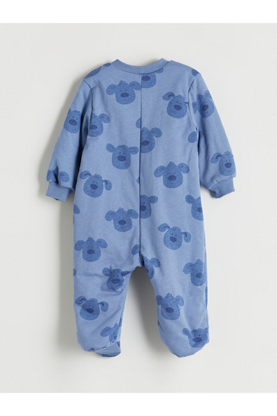 LC Waikiki %100 Pamuk Mavi Baskılı Erkek Bebek Uyku Tulumu