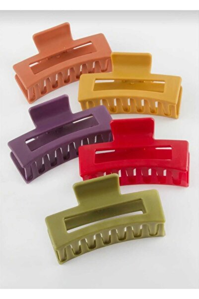 modares Γυναικεία πόρπη με κούμπωμα XL ορθογώνια πολύχρωμη 11 εκ.