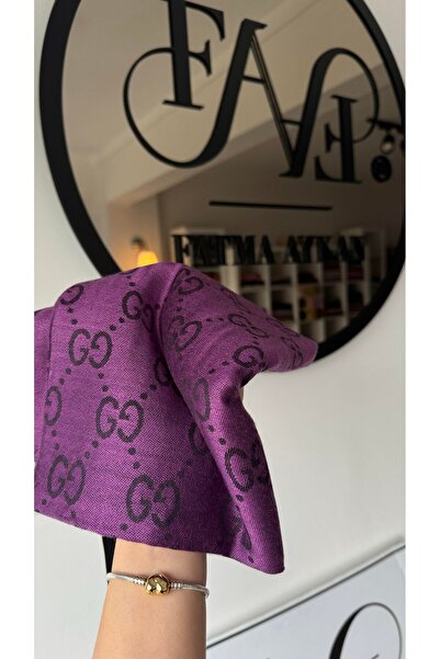 Miorel Scarfs G Desen Kaşmir İpek Şal Çift Taraflı Silk Cashmere Shawl