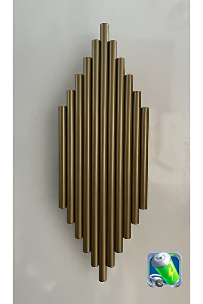 gaziantepavize Şarj Et Kullan Taç Mahal Eskitme Kasa Günışığı Metal Dekoratif Şarjlı Pilli Aplik - Tek Adet