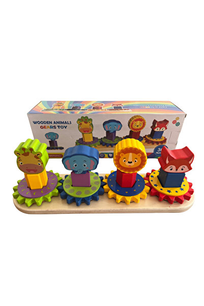 OEM Jucarie educativa si interactiva din lemn Montessori – coloane cu roti, f...