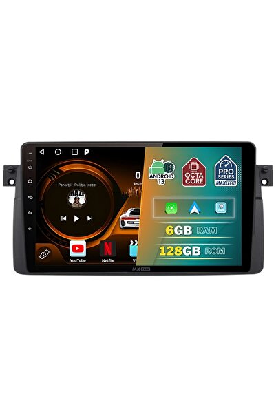 MaxTech Navigatie BMW Seria 3 E46 (1998-2006) dedicata, 6 GB Ram 128 GB Rom OctaCore, Carplay
