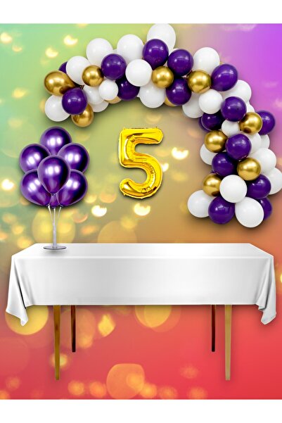 partylady مجموعة ميجا من بالونات الكونسيبت باللون الأرجواني والمعدني