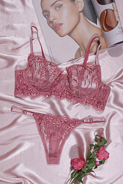 Masal Lingerie Women's Underwear Brode Lace Bra Set
