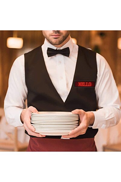 teknom Pilli isimlik personel yaka kartı dijital isimlik ledli kayan yazı