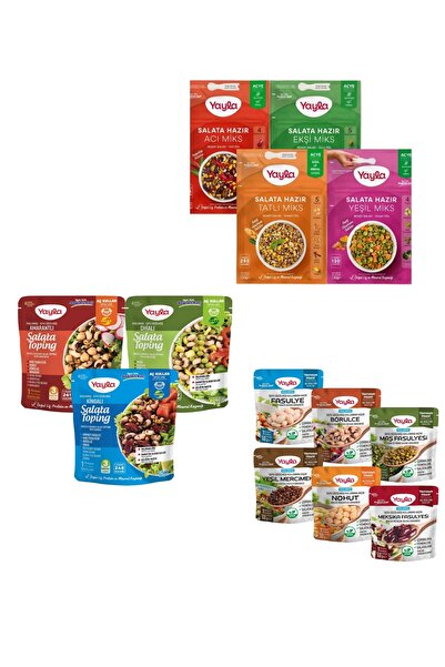 Yayla Salata Hazır Miks+Toping+Suyu Süzülmüş 13’Lü Karma Paket