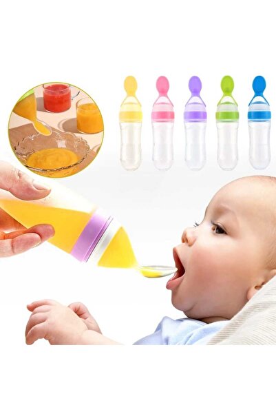 Generic رضاعة او ملعة طعام سيليكونية للأطفال، لتسهيل إطعام الأطفال الأطعمة شب...