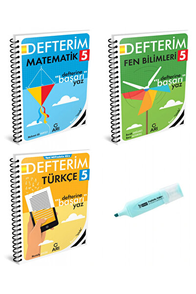 Arı Yayıncılık 5.Sınıf Matematik Fen Bilimleri Ve Türkçe Akıllı Defterim (Yeni Müfredat)
