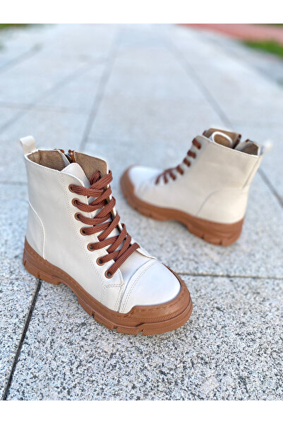 NeSe Shoes Αδιάβροχες μπότες για κορίτσια σε μπεζ χρώμα