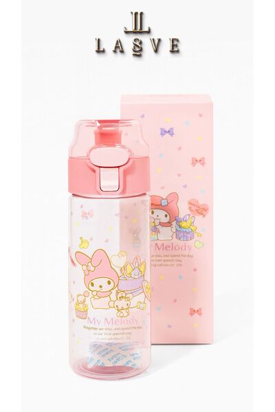 MY MELODY صندوق خاص معتمد بسعة 600 مل مع مصفاة، زجاجة مياه من التريتان للموسم...