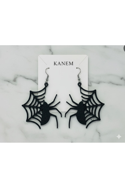 Kanem3D 2 Çift Örümcek Ağı Küpeler