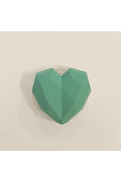 EDELFU Popsocket 3D Geometrik Turkuaz Kalp Modeli – Yapışkanlı Telefon Tablet...