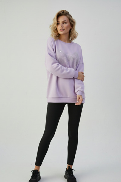 UNCİA OUTDOORS Γυναικείο φούτερ μεγάλου μεγέθους με σχέδιο μεγάλης κορδέλας