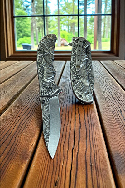 MERTCAN KNİFE Geyik işlemeli eskitme model outdoor av ve kamp bıçağı mutfak b...