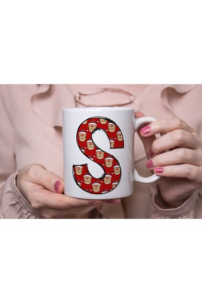 Beramussa كوب على شكل حرف S، كوب قهوة بتصميم سانتا كلوز لعيد الميلاد، هدية عي...