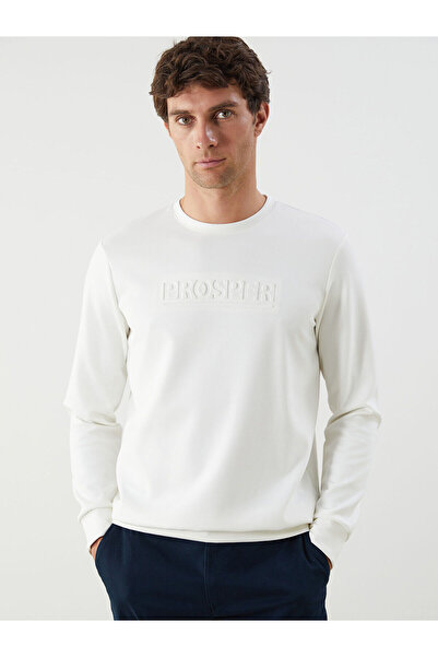 LC Waikiki New Season Crew Neck Long Sleeve Printed Men's Sweatshirt