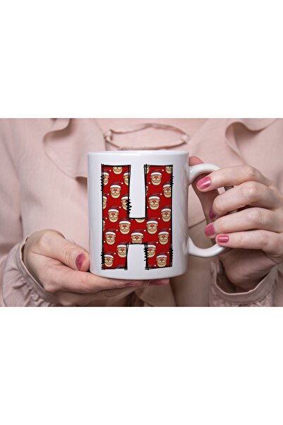 Beramussa كوب على شكل حرف H، كوب قهوة بتصميم سانتا كلوز لعيد الميلاد، هدية عي...