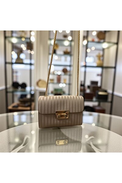 Gözde Mağazacılık Women's Shoulder Bag with Gold Chain