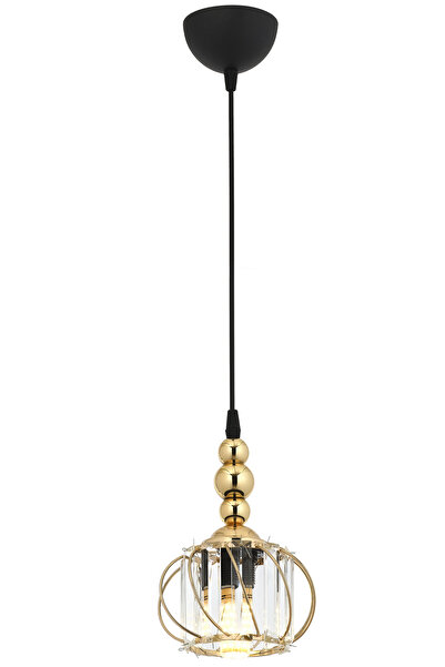 ESSLİGHT Işıl Tekli Sarkıt Avize Kristal Taşlı Modern Dekoratif Aydınlatma