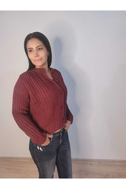 Enga Vera Women's Thessaloniki Buttoned Regular Fit Knitwear Cardigan Standard Fit (Simple and Stylish)