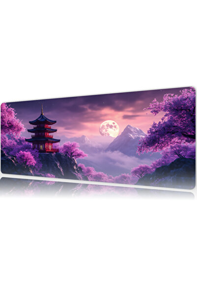 urzuva Sakura Moonrise Gaming Oyuncu Mouse Pad 80x30 cm 3mm Mousepad