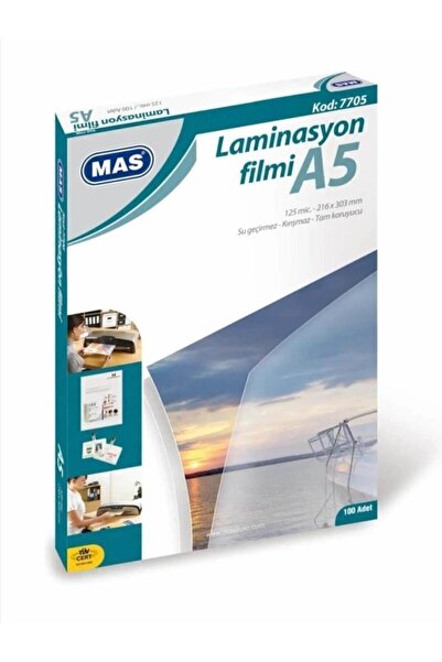 Mas Laminasyon Filmi 125 Mic A5 100’lü