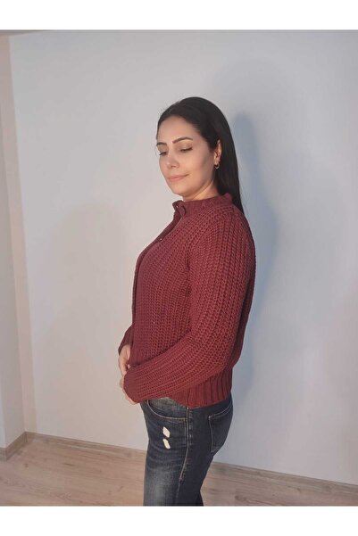 Enga Vera Women's Thessaloniki Buttoned Regular Fit Knitwear Cardigan Standard Fit (Simple and Stylish)