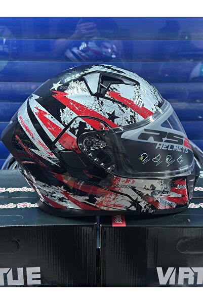 Palas Motor ÇENE AÇILIR GÜNEŞ GÖZLÜKLÜ ÇELİK MEKANİZMALI RS2 MOTOSİKLET KASKI...