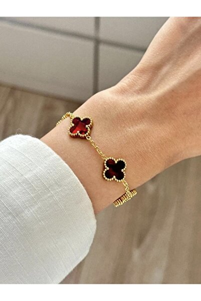 YOUES JEWELRY 316L Steel Bracelet Burgundy Pearlescent Women Men Unisex Brace...