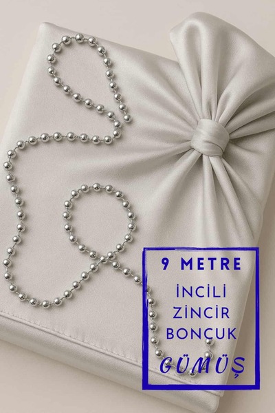 Dantelux 9-метровий намист з перлами - намистини для прикрашання сумки - срібло