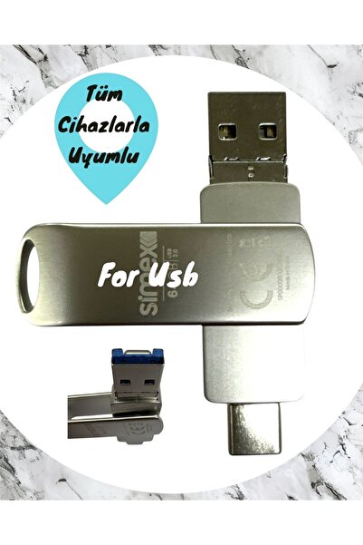 TEKNOPARKTA iPhone Compatible Flash Memory Ios Apple Compatible 64 Gb Otg USB Type C Flash Memory Disk Pc Compatible