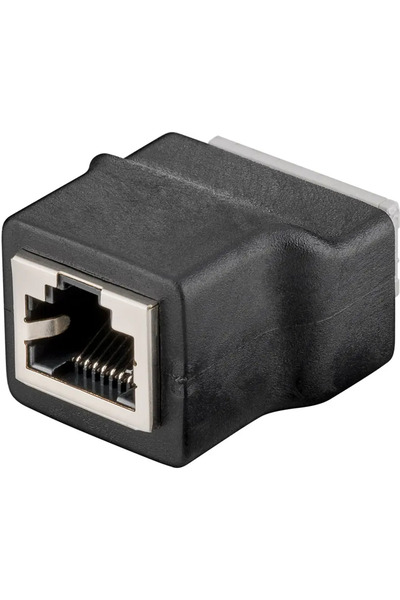 OEM Terminal block adapter 8-pin clamp to RJ45 female 8P8C Goobay 76737