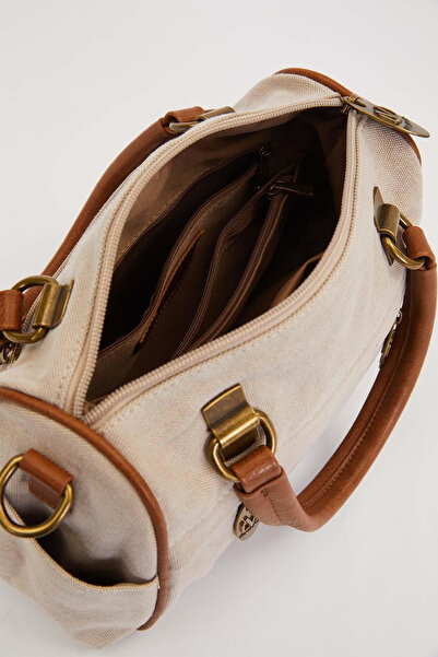 Levidor Quality Canvas Fabric Long Strap Medium Size Women's Hand and Shoulder Bag 930386