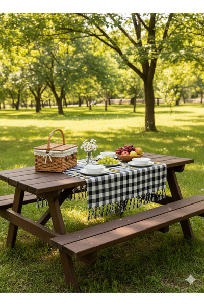 YUVAM CONCEPT 100% Cotton Checkered Table Cloth Picnic Cover Multi-Purpose Co...