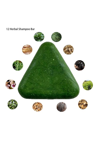 Nature صابون 12 عشبة الصيني لتنبيت وتكثيف الشعر وازالة القشرة الطبيعي الصيني