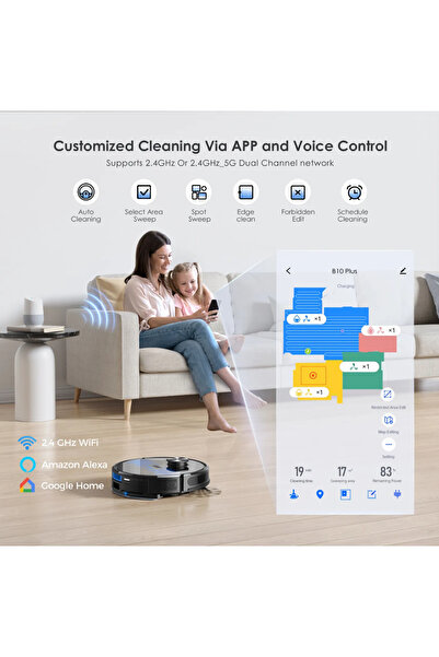 Lubluelu Aspirator robot control prin telefon