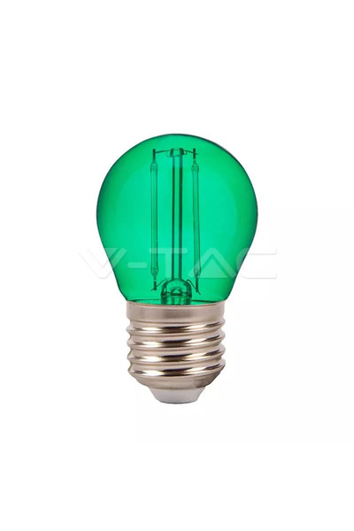 OEM Bec LED G45 E27 2W cu filament lumina verde V-TAC