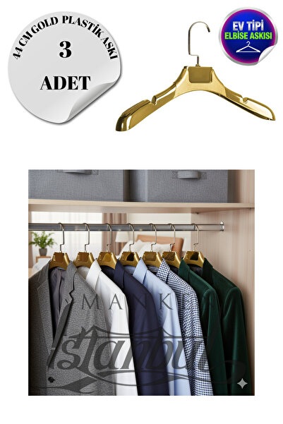 Manken İstanbul 3 bucăți de tip casnic, 44 cm, din plastic auriu, pentru hain...
