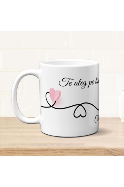 CrisPrint Cană cadou personalizată "Te aleg pe tine"