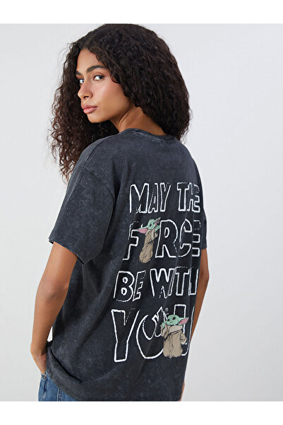 LC Waikiki Tricou XSIDE Anthracite Crew Neck The Mandalorian pentru femei cu ...